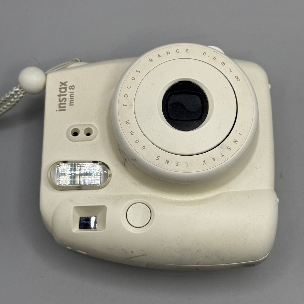 Fujifilm Instax Mini 8 Instant Film Camera White Vintage Lightweight